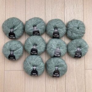 Drops Kid Silk Mohair Bundle - 34 Sage Green - 244g Total